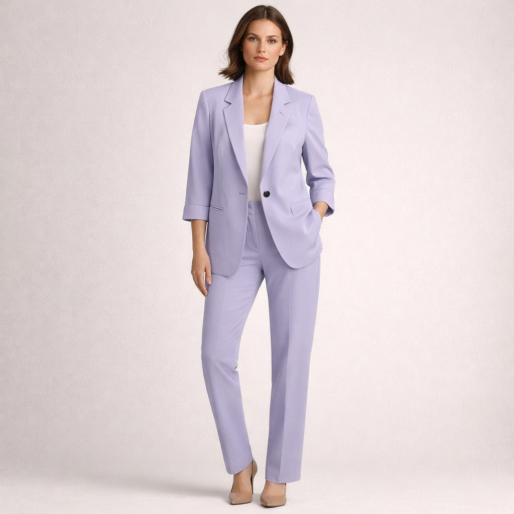 WERONIKA | Komplet z taliowaną marynarką